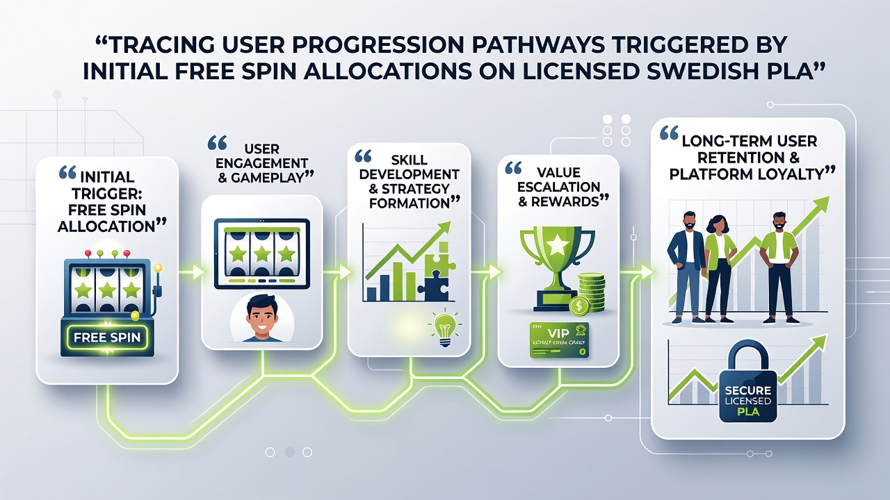 Chart illustrating retention and tier advancement rates following free spin offers in Sweden